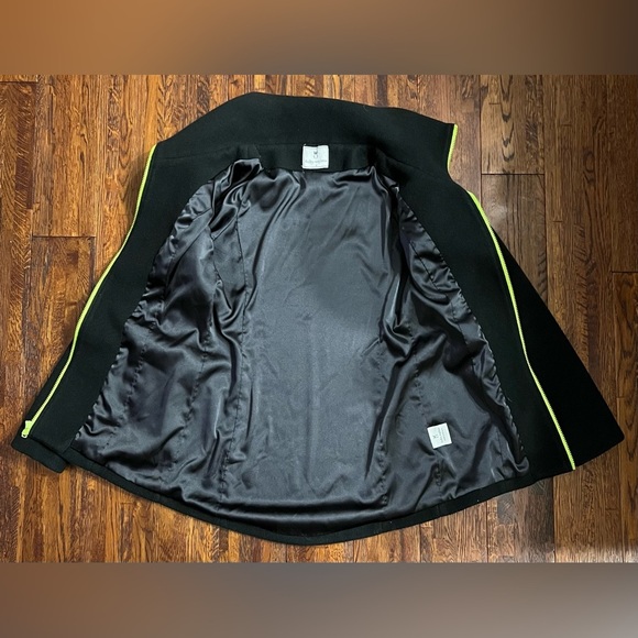 DUDLEY STEPHENS Union Street Jacket in Black with Lime Green Accents Size Small - Picture 7 of 8